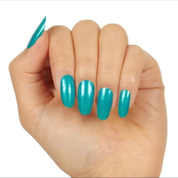 *Retired* Color Street: Brave and Bold | Teal Blue Shimmer Fall Summer Spring - Picture 7 of 10